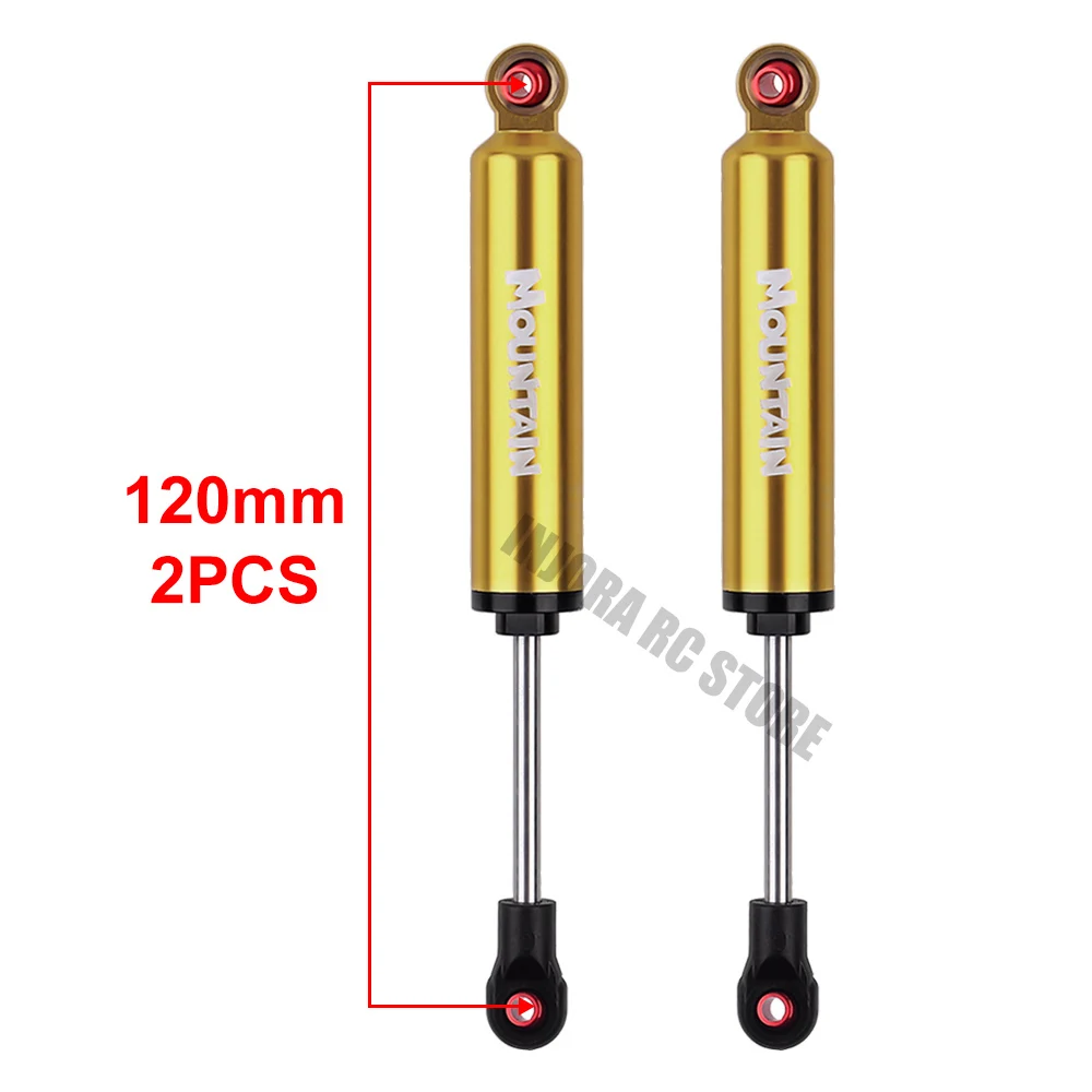 2PCS 120mm Gold 2 шт. металлический амортизатор встроенный Весна 90/100/110/120 мм для 1/10 RC Рок Гусеничный и грузовик осевой SCX10 TRX-4 D90 RC Запчасти - Цвет: 2PCS 120mm Gold