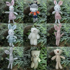 Jane Z Ann Newborn 100 days Children Stuffed Toy Bear Sleeping Rabbit Photography Posing Newborn studio shooting Props