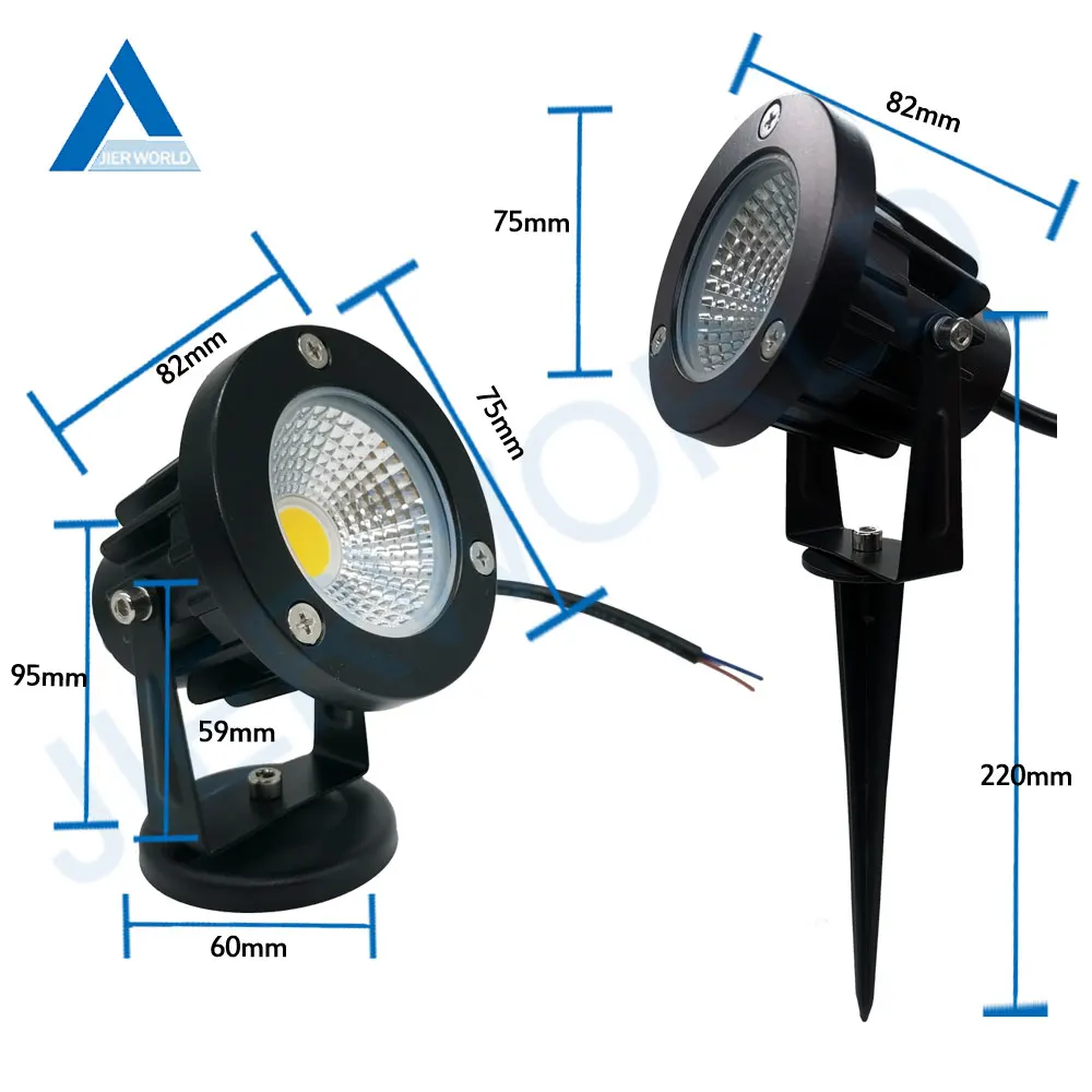 Светодиодный садовый Точечный светильник 3 Вт 5 7 9 110 В 120 220 для украшения сада 12