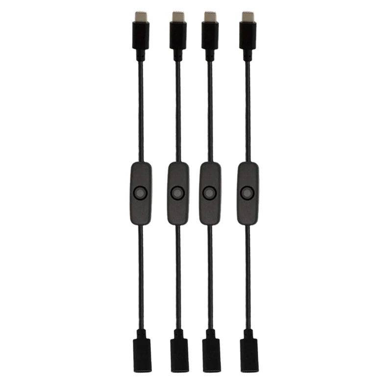 

Для переключателя питания Raspberry Pi 4, кабель источника питания USB C, выключатель питания типа C, (4 шт.)