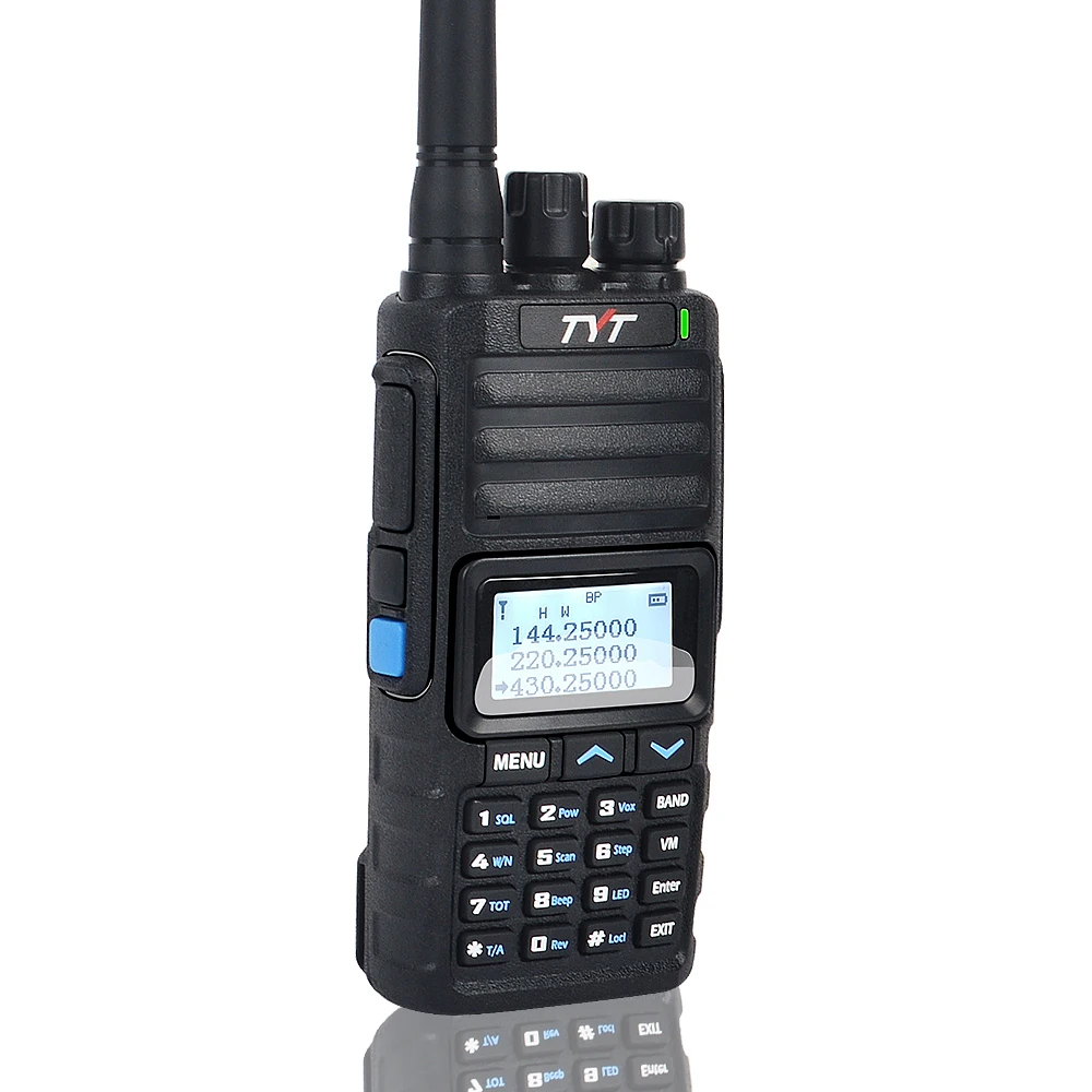 Cena Tri-band Walkie Talkie Scrambler UHF VHF 128ch 220-260MHz 136-174 I 400-470MHz Ręczny Radiotelefon TYT TH-350 Transceiver
