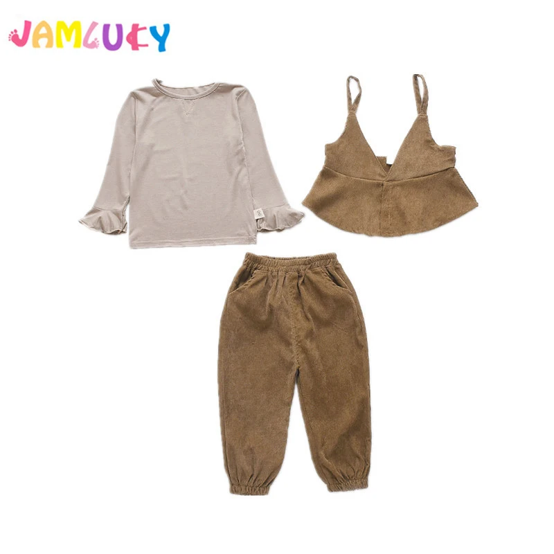 Комплект детской одежды для девочек 5 лет осень 2019 новый корейский стиль