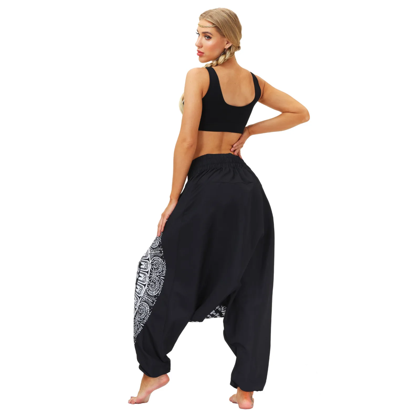 

Summer Spring Autumn Winter Women Men Casual Loose Yoga Trousers Baggy Boho Casual Jumpsuit Harem Pants