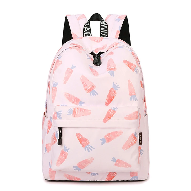 Повседневный женский рюкзак с принтом моркови школьный воздушной подушкой для