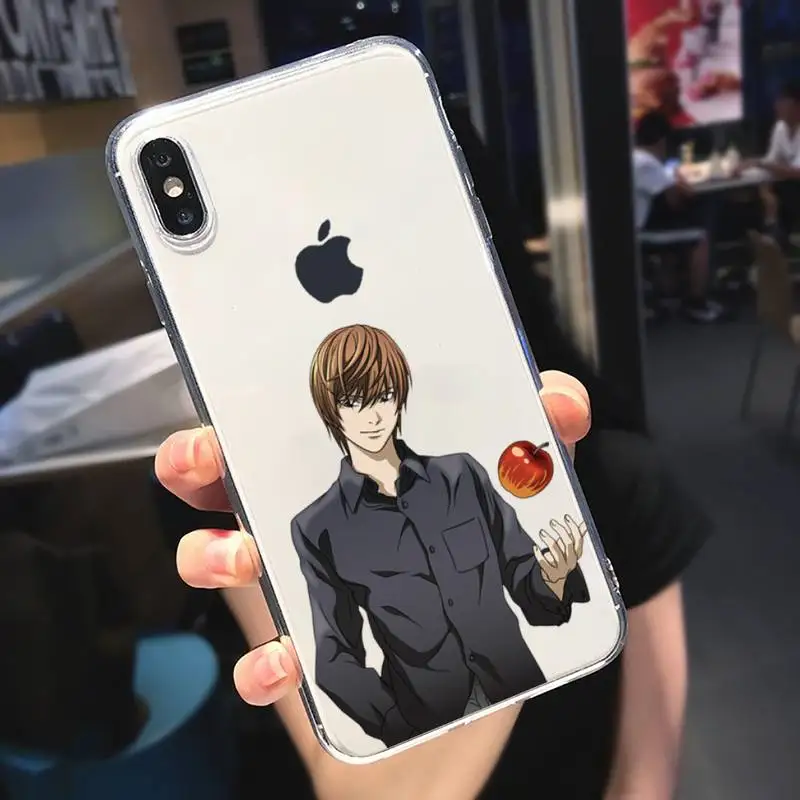 

Death Note Japan anime Phone Case Transparent soft For iphone 5 5s 5c se 6 6s 7 8 11 12 plus mini x xs xr pro max
