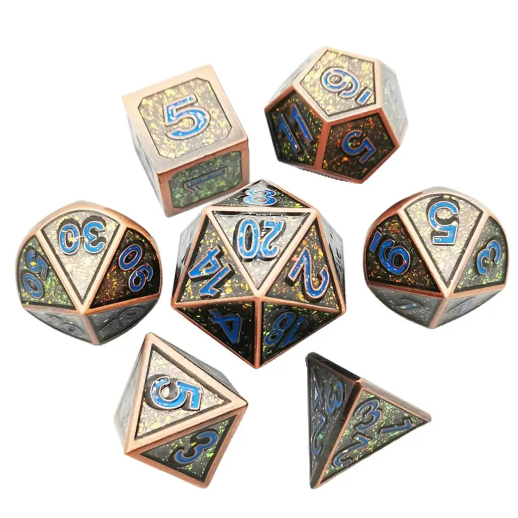 

Set of 7pcs Multi-sided Numeral Dice Set for Role Play Party Game Toys