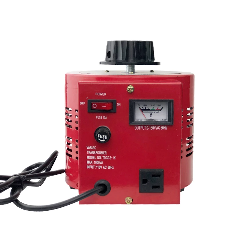 TDGC2 Тип 500VA1000VA 2000VASingle фазы ручной Variac трансформатора свяжитесь Напряжение регулятор Вход 110v Выход 0-130VAC 50/60Hz