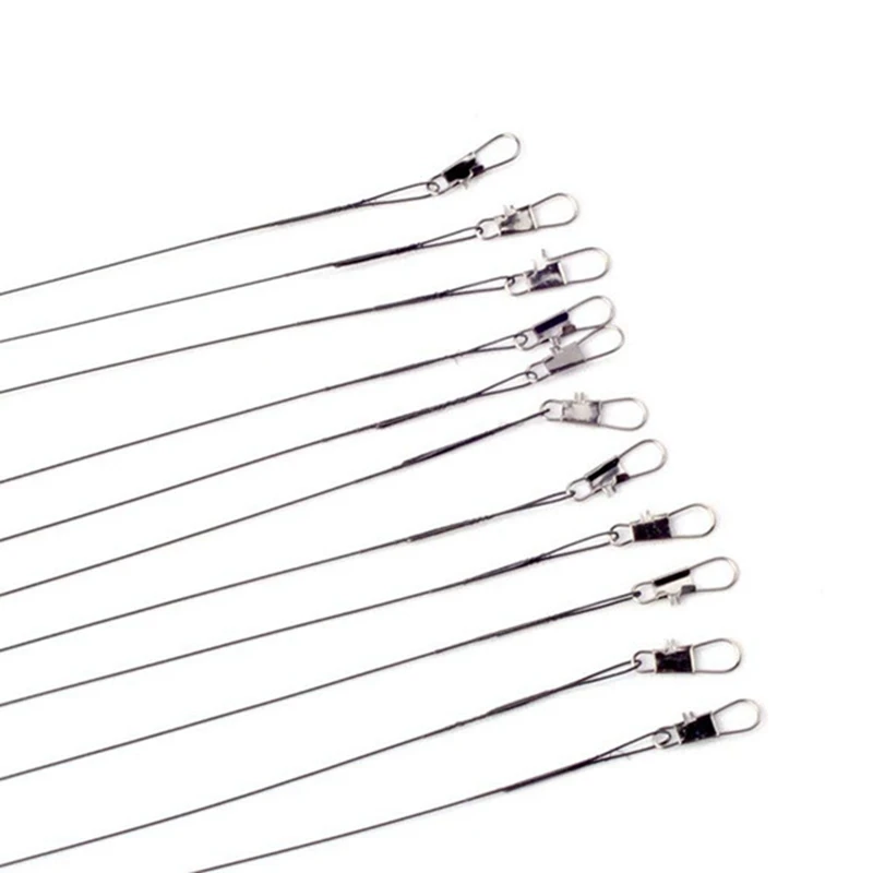 NEW-60Pcs 15/20/25 см Проволока из нержавеющей стали лидер рыболовный поводок поворотный