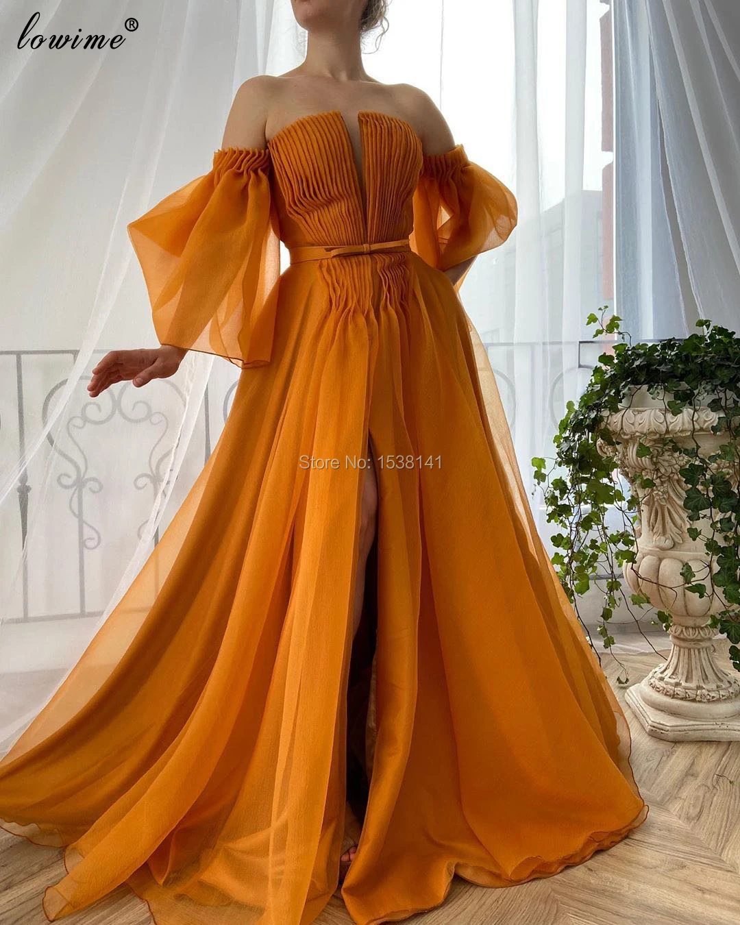 Женское вечернее платье оранжевое знаменитости без бретелек с красной ковровой