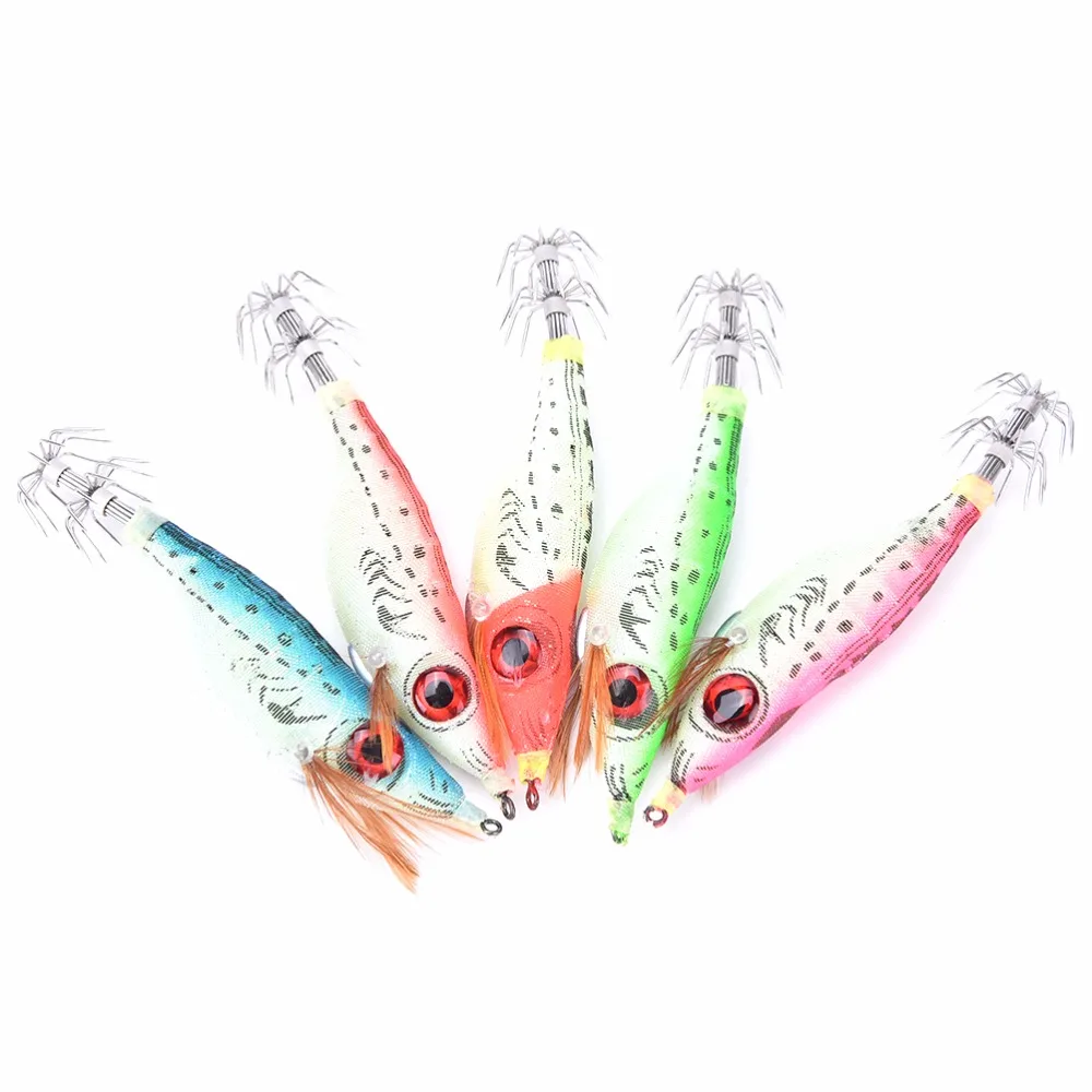 5 шт. светящиеся в темноте рыболовные приманки для рыбы креветки крючки ловли 9 г 10