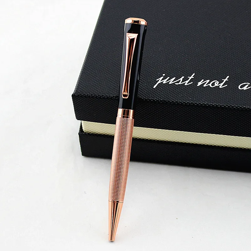 

creative metal rotating ballpoint pen for school stationery gift luxury pen hotel business office signature roller ball pen