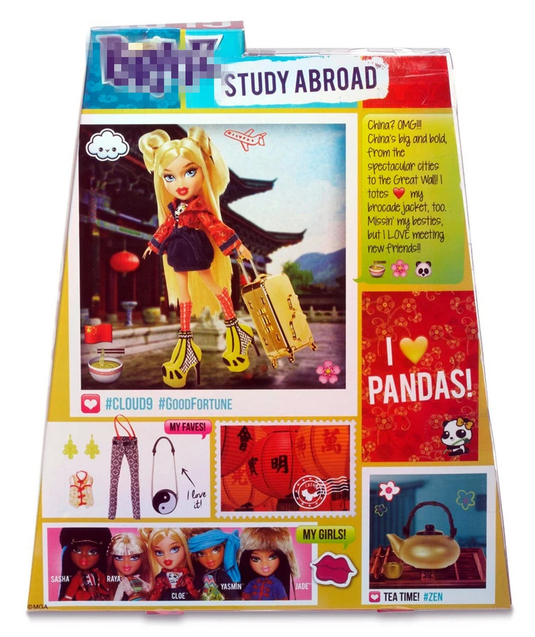 Bratz обучение за рубежом кукла-Cloe в Китае девушка играть дом игрушки девушки подарок на день рождения
