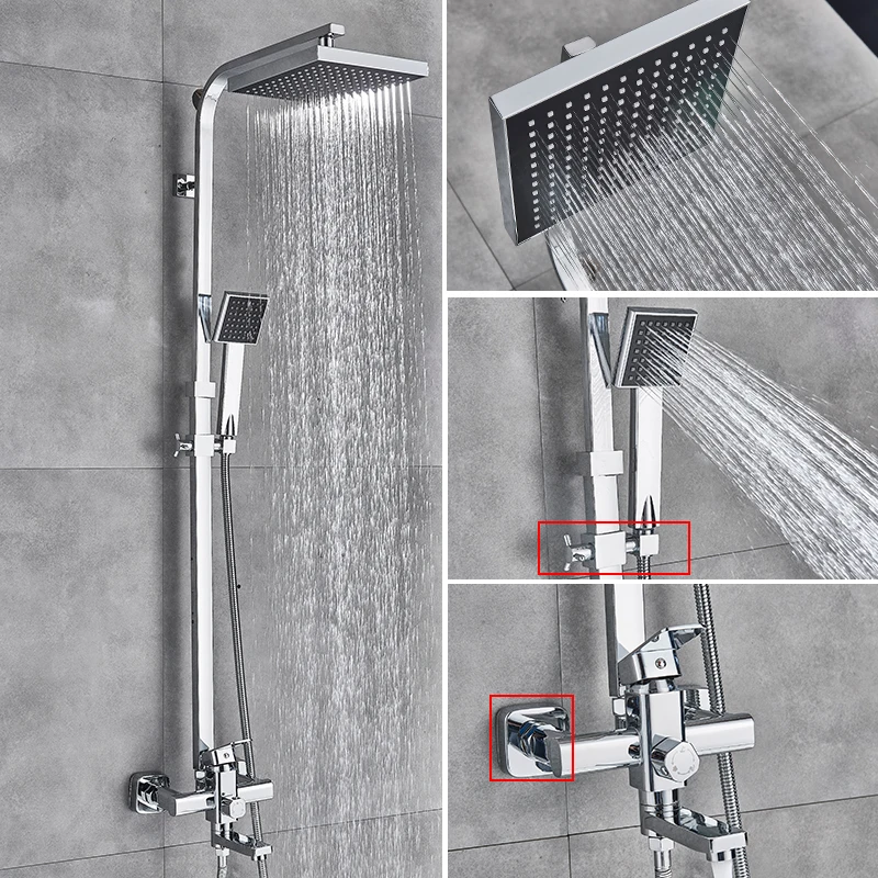 Набор смесителей для душа водопад 8 дюймов настенная душевая система наборы
