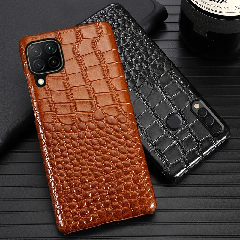 

Leather Phone Case For Huawei Mate 40 30 20 20X 10 P20 P30 Lite P40 Pro Plus P Smatr Nova 5T Y6 Y9 2019 Crocodile Texture Cover