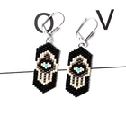 Готические серьги Fairywoo для женщин, черные Подвесные серьги-капли, модные ювелирные изделия, аксессуары Delica, оптовая продажа