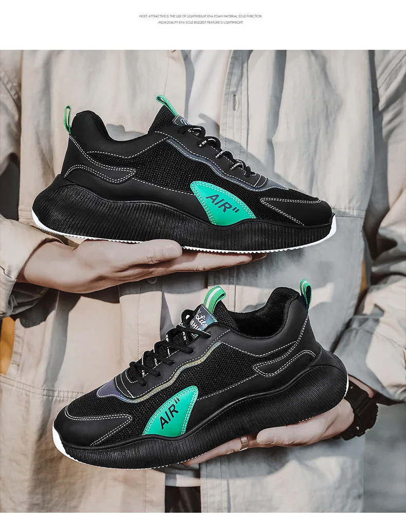 

Spring Summer Men Sneakers Street Breathable Air Mesh Comfortable Casual Sport Running Shoes Hot Sale 3 Colors Trainers