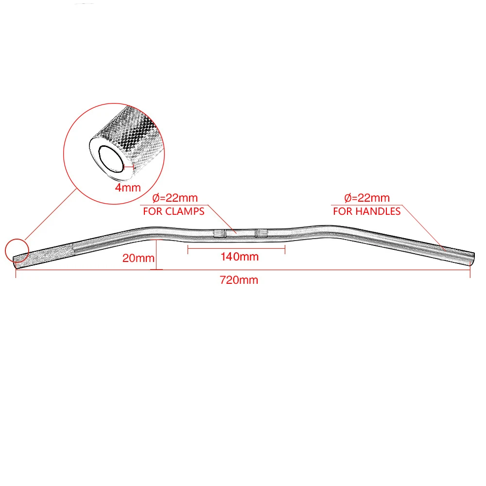 Руль мотоцикла Renthal 22 мм анодированный алюминиевый сплав 7/8 дюйма руль для Honda CG125