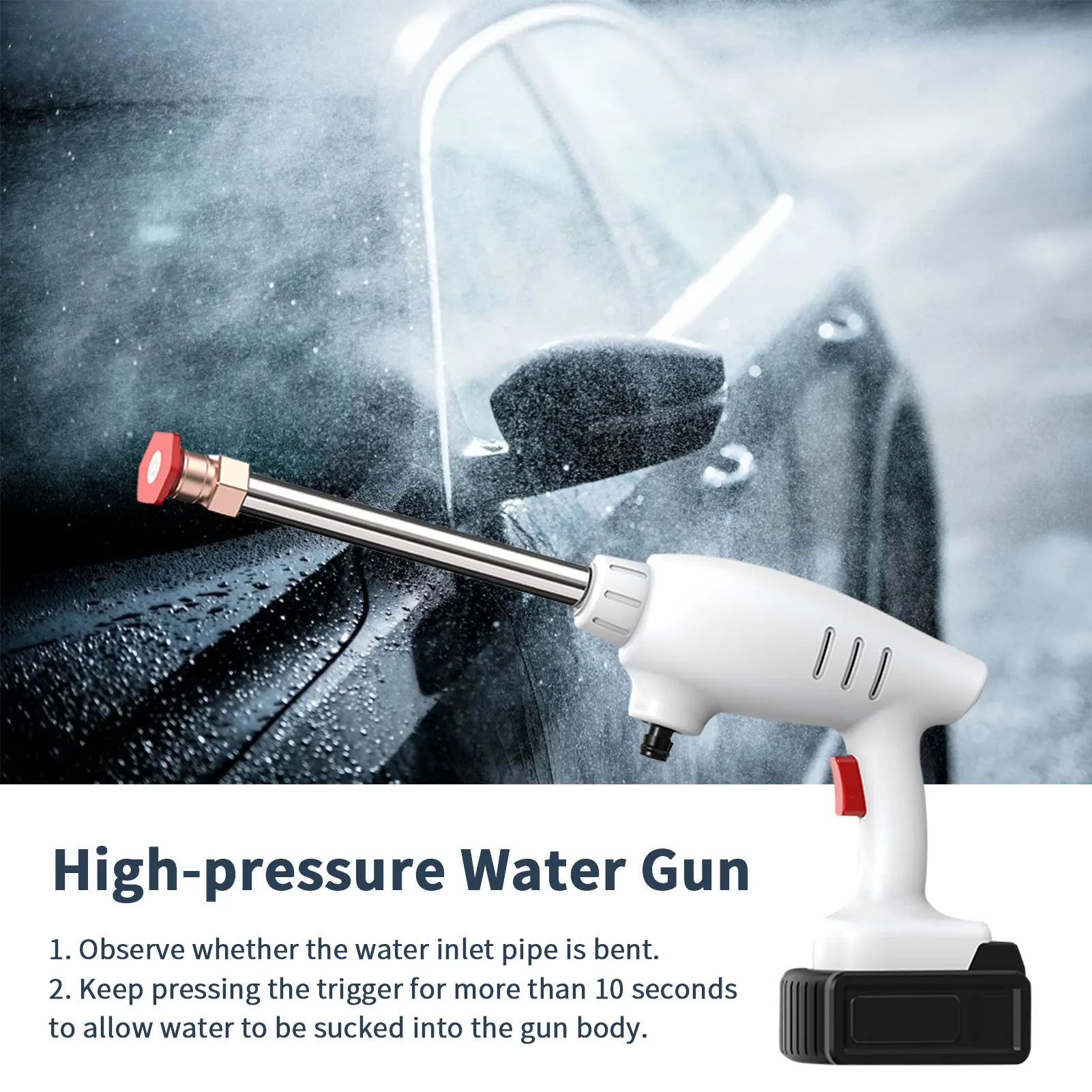 

Electric Pressure Washer Gun Car Washer Spray Car Washing Tools Cordless High Power Cleaner Car Care Portable Washing Machine