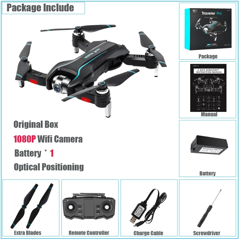 Color Box 1080P 1BAT 50X зум-камера мини-Дрон с 4K HD Wifi FPV Квадрокоптер оптический поток позиционирования игрушки вертолет складной Дрон двойная камера - Цвет: Color Box 1080P 1BAT
