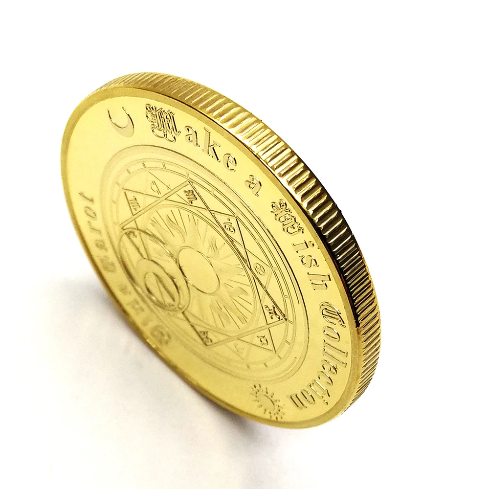 Таро на удачу золотая монета искусство металлическое ремесло гадание солнце