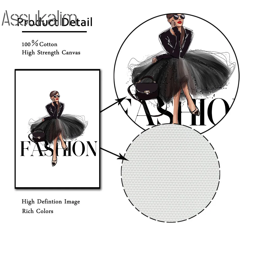 Модные плакаты роскошный настенный плакат черно-золотой принт Современная