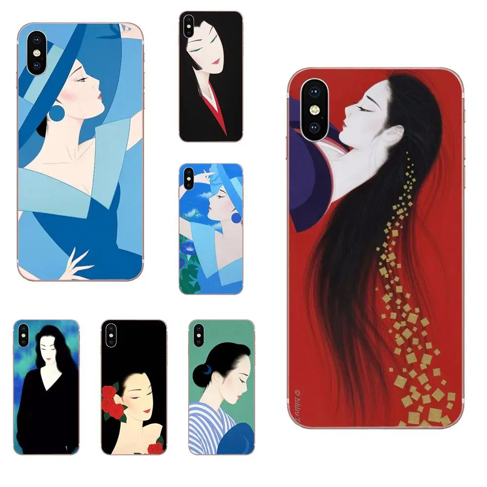 Мягкая Печать для Xiaomi Redmi Note 2 3 3S 4 4A 4X5 5A 6 6A Pro Plus восточные женщины в японских