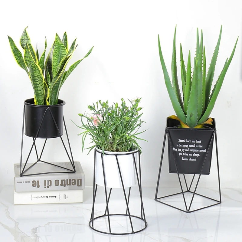

Plant Pot Metal Plant Stand with Iron Flower Rack Modern Combination Indoor Outdoor Display Flower Holder for Garden Home Yard
