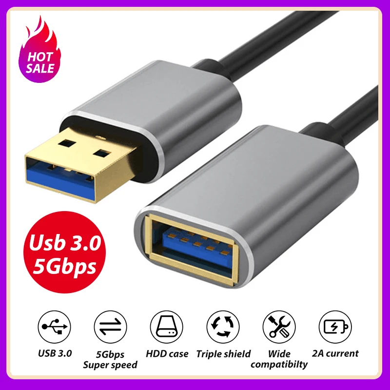 

5Gbps USB 3.0 Extender Cable Male To Female Data Transmission OTG Extender Adapter For PC Radiator Hard Disk Speaker Windows