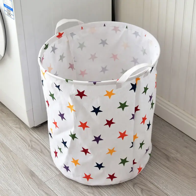 Stars Nostalgic Patterns Waterproof Organizer Linen Sundries Storage Basket Cabinet Underwear Bag Cothing Box | Дом и сад