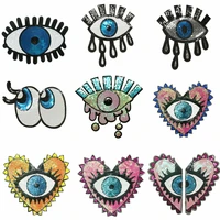 large embroidery big eyes cartoon patches for clothing or 46