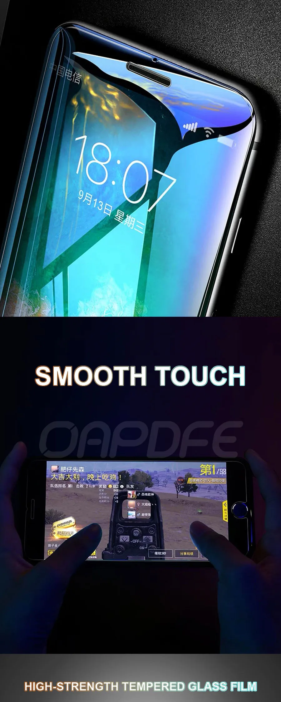 9H Anti-Burst Protective Glass For iPhone 11 Pro X XR XS Max Tempered Screen Protector iPhone 8 7 6 6S Plus 5 5S SE Glass Film