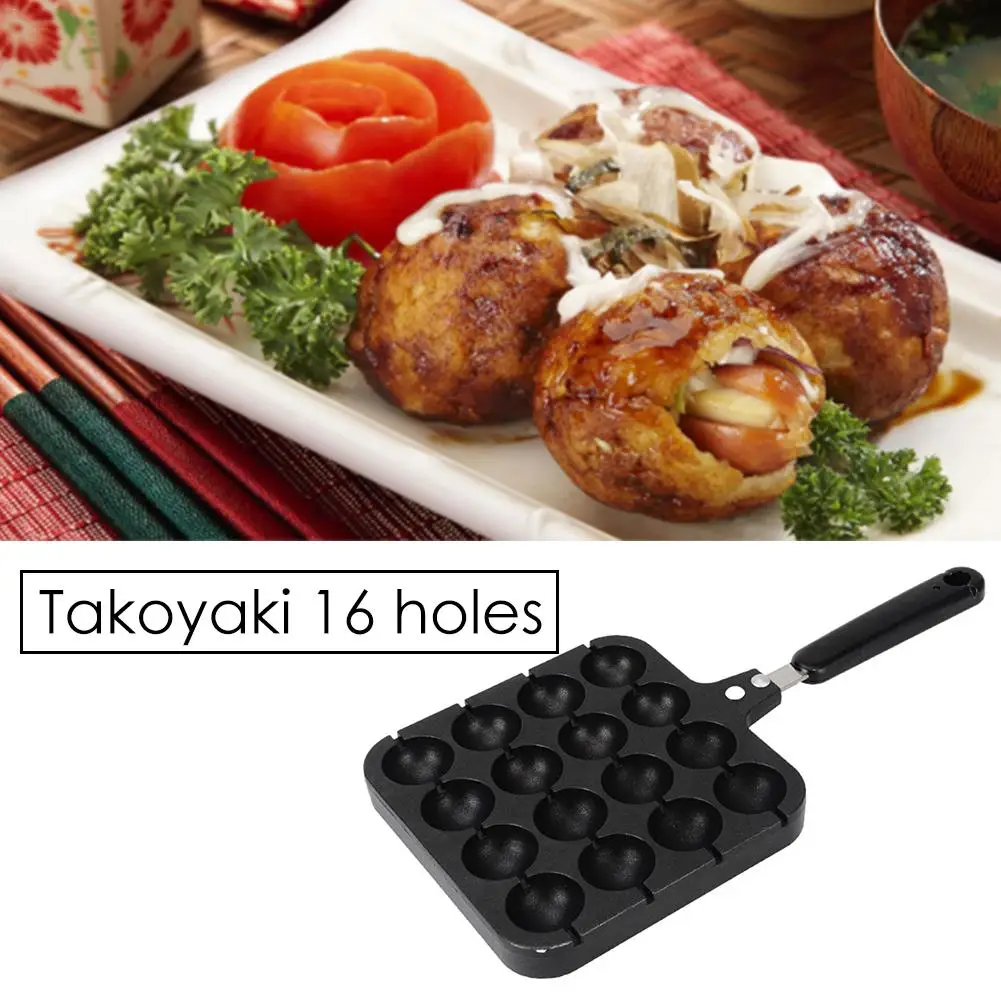 Чайник Takoyaki с 16 внутренними отверстиями сковорода-гриль антипригарным покрытием