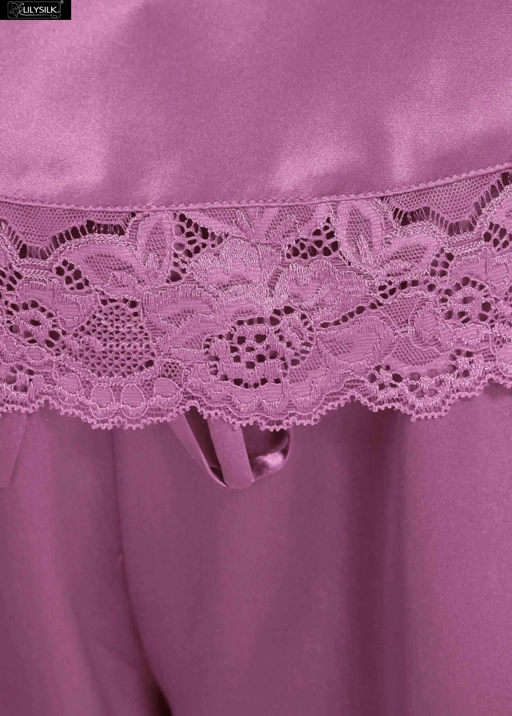 LilySilk 100 шелковые пижамы для женщин 22 Momme сексуальный кружевной топик набор чисто короткая Пижама Летняя женская распродажа