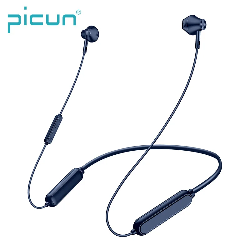 blue Picun X3 Bluetooth наушники IPX6 водонепроницаемые спортивные беговые беспроводные наушники Магнитный дизайн шейные стерео наушники - Цвет: blue