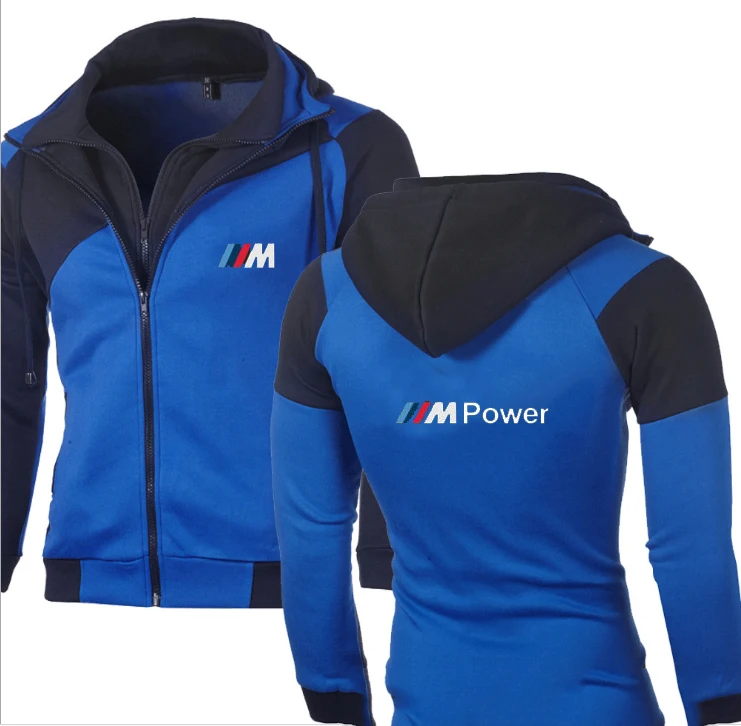 

2021 Spring Autumn Sports Sweatshirt Outdoor Casual Harajuku for BMW M Hoodies Jacket Zipper Cotton Motorcycle Sweatshirts ui