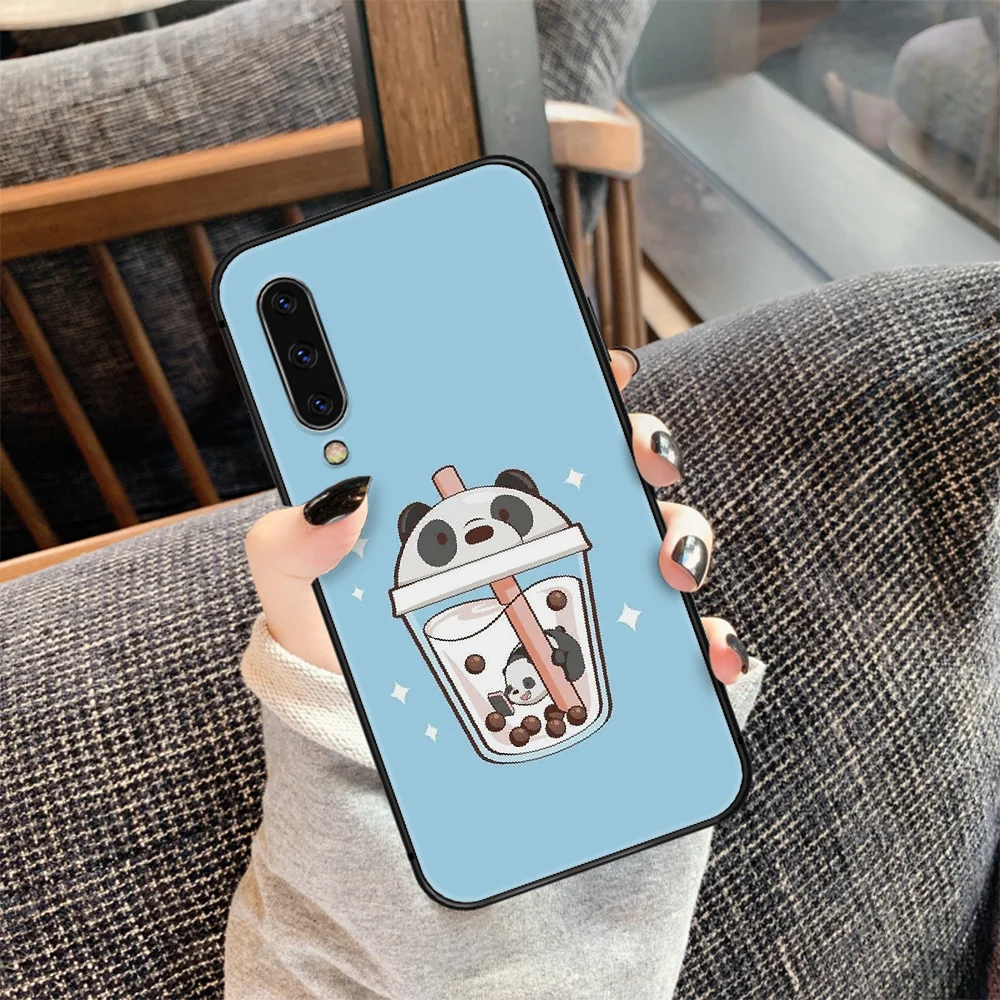 

cute Cartoon Bare Bear Phone Case Cover For Samsung Galaxy A10 A11 A20 E A21 A30 A40 A50 A51 A70 A71 A81 S black Waterproof 3D