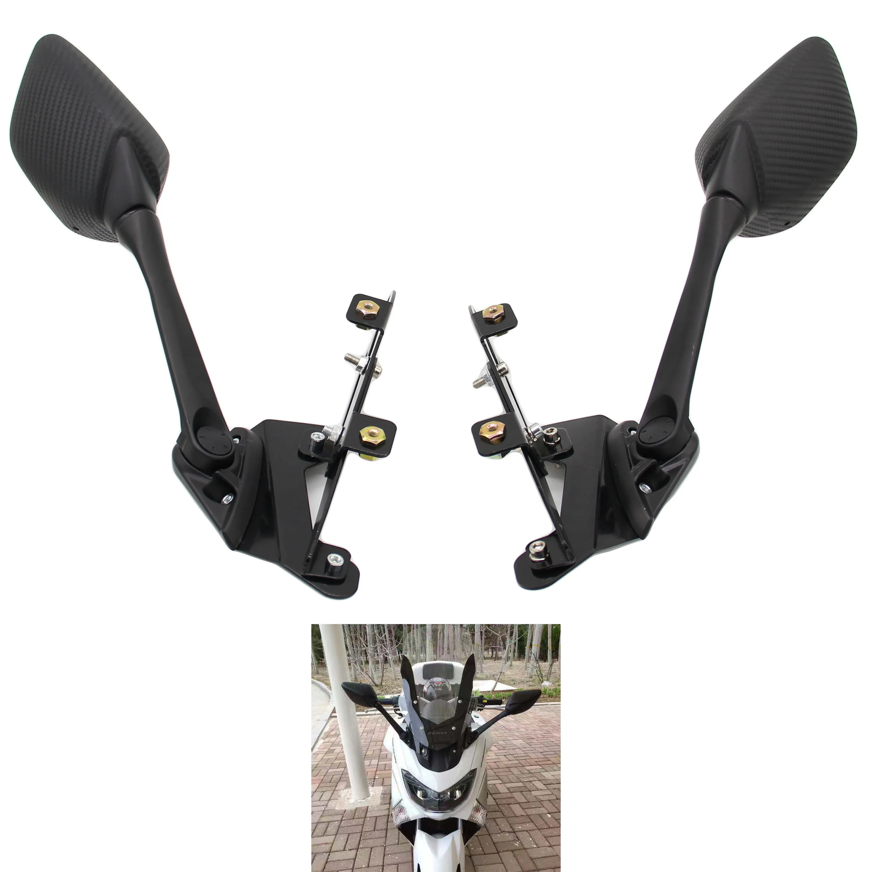 Зеркало заднего вида для мотоцикла Yamaha Nmax155 Nmax 155 адаптер зеркала с фиксированным