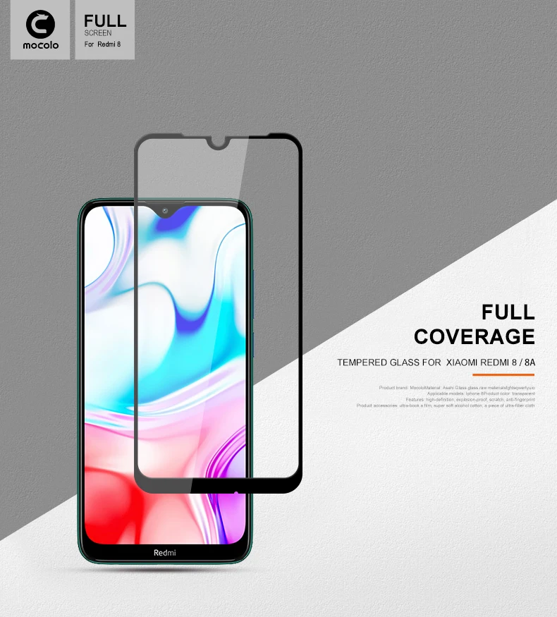 Mocolo 2.5D 9 H полное покрытие закаленное Стекло пленку защитное стекло на для ксиоми редми 8 8A редми8 редми8A 8 A Xiaomi Redmi 8 8A 3/4 32/64 ГБ Global version защитной Экран