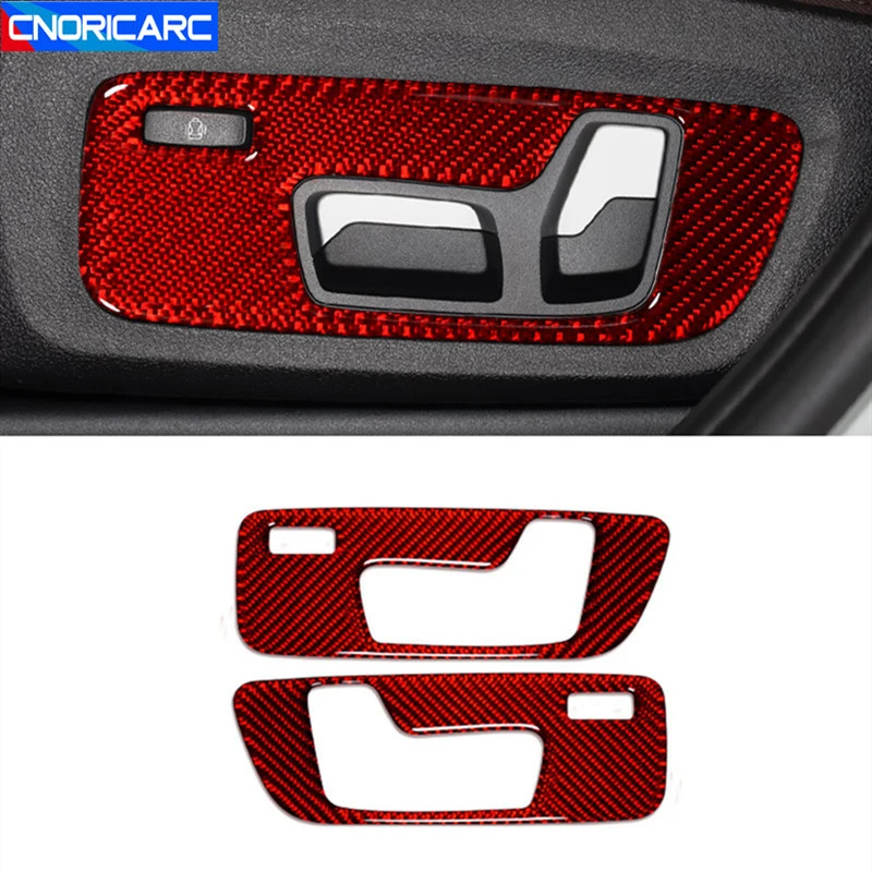 

Carbon Fiber Seat Adjustment Buttons Decoration Panel Stickers Trim Car Styling Interior For BMW G01 G02 X3 X4 2018-2020