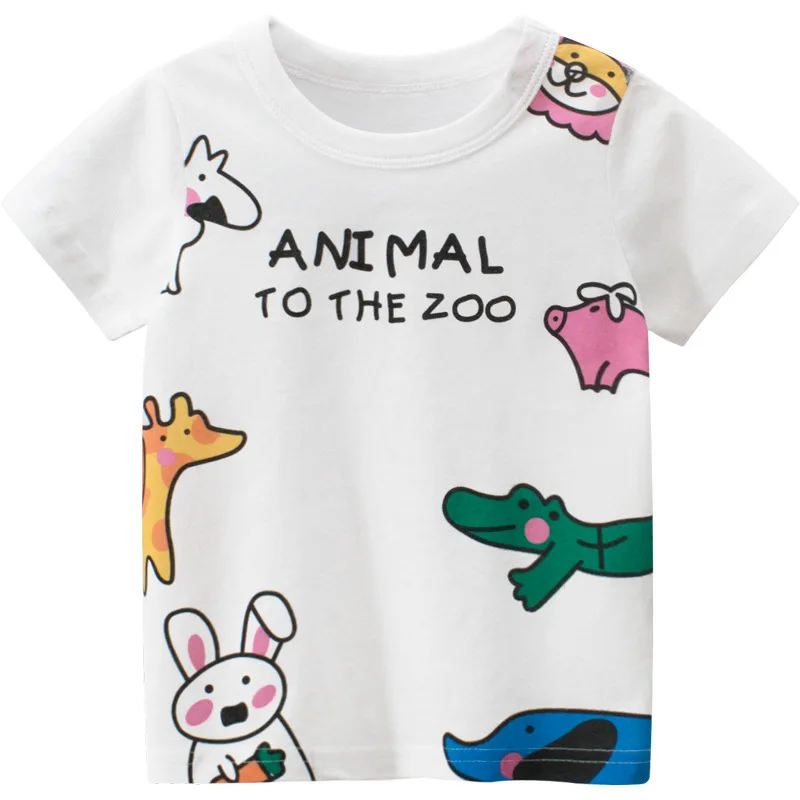 

2 3 4 5 6 7 8 Years Toddler Girls T-shirts Fashion Cartoon Printed Short Sleeve Tops for Girl Kids Clothing Summer Baby Girl Tee