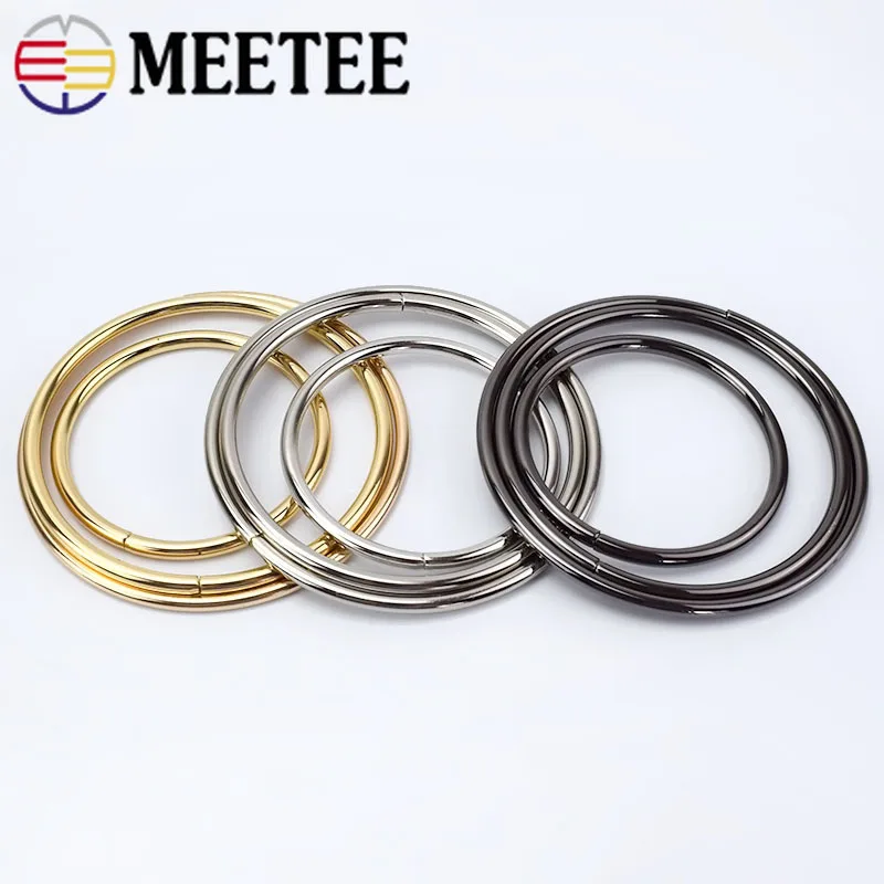 2pcs Meetee O Ring Metal Bag Handle Buckles for Women Handbag Lock Decoration Clasp Handles Connect DIY Part Accessories | Дом и сад