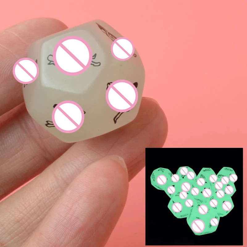 12 Сторон Забавные эротические игральные кости флирт поза эротическая светящаяся