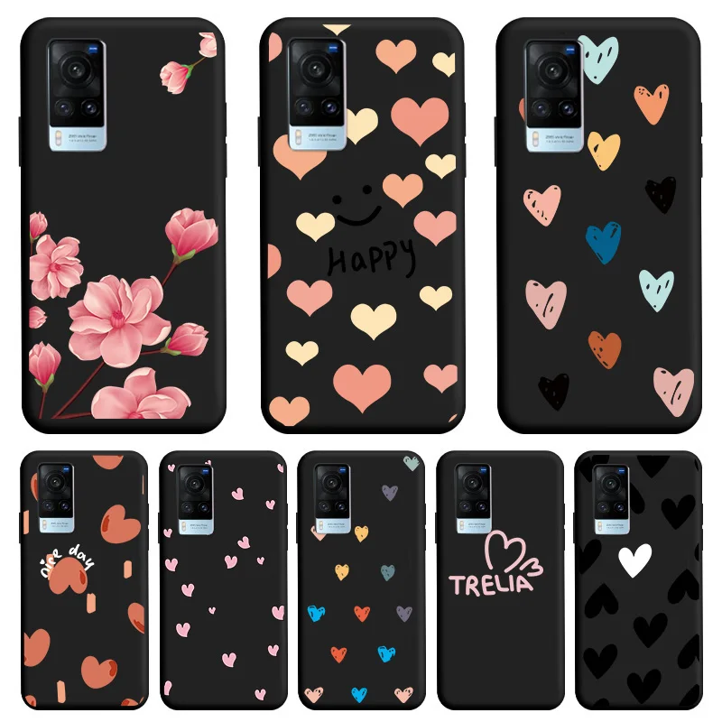 

Love Shape Soft TPU Shell For X60 Pro 2020 4G 5G Global Case Personality Men Girl Trend Shell For VIVO X60 X60pro Phone Cover