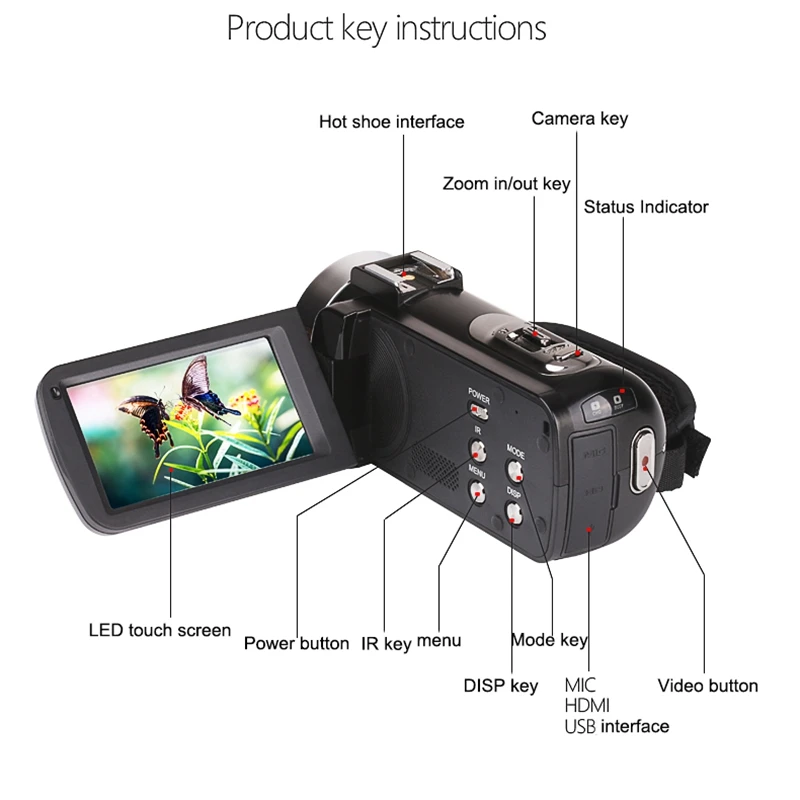 фотоаппарат цифровой 48 мегапикселей 4K Hd Цифровая камера Wifi Свадьба Dv видео