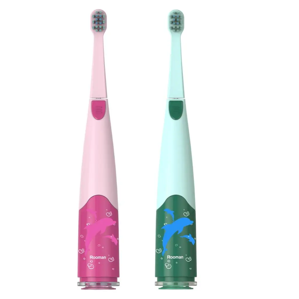 

Rooman C1 IPX7 Waterproof Electric Toothbrush Oscillating Brush 3 Modes w/ 1 Piece Replacement Heads for Children