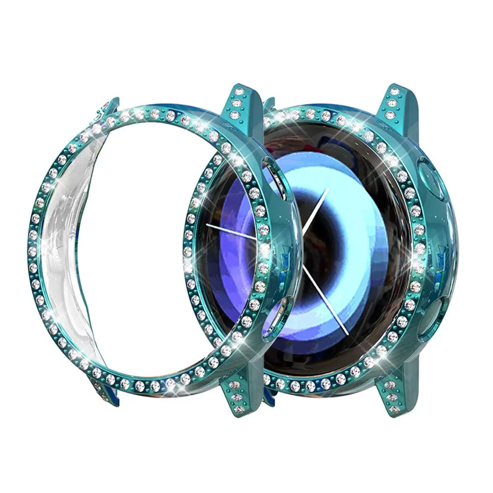 Indigo-Blingbling Мягкий чехол из ТПУ для samsung Galaxy Watch Active, Защитная пленка для экрана, 8 цветов, защитный чехол для Galaxy Active, 40 мм, SM-R500 - Цвет: Indigo-Blingbling