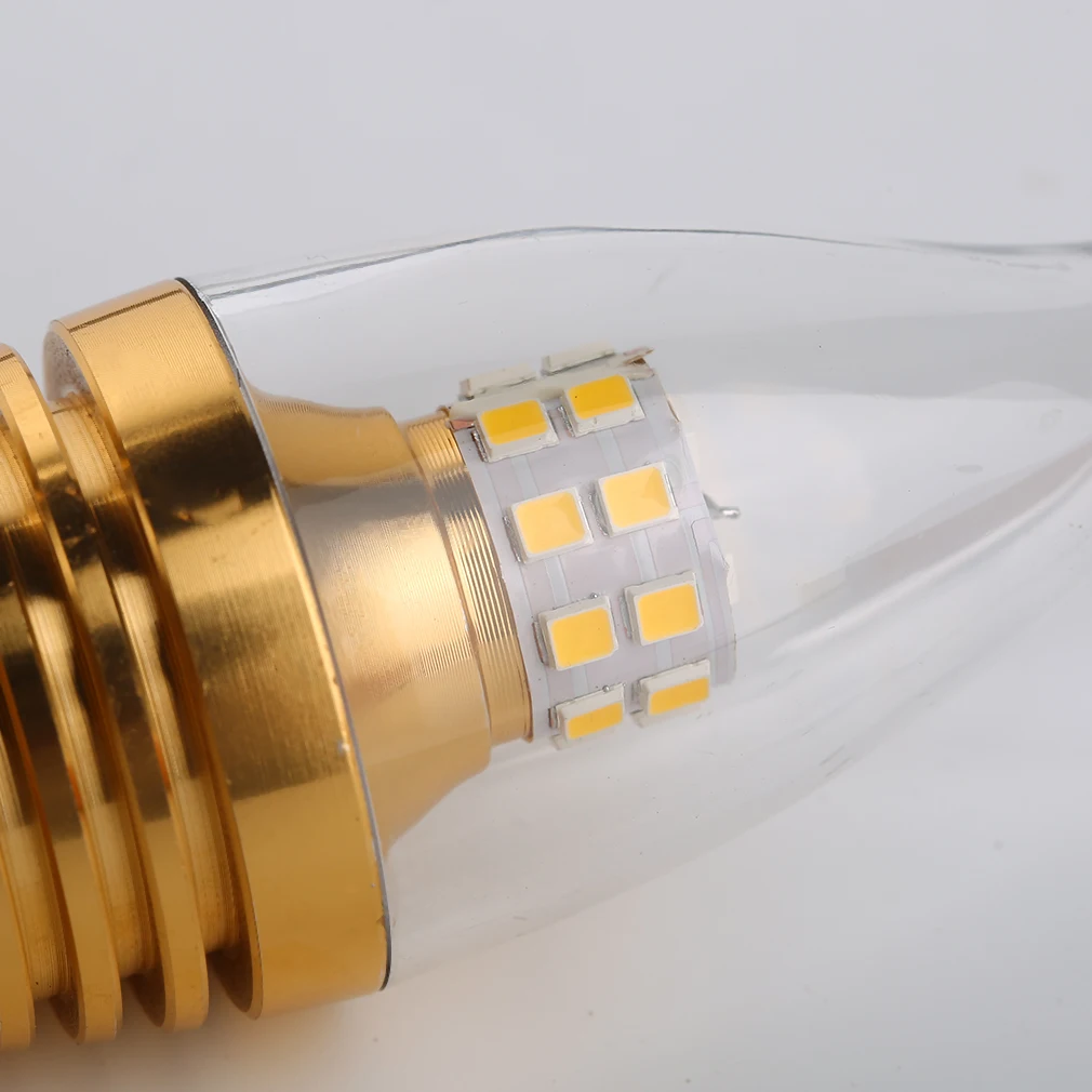 Новый E14 Светодиодный светильник холодный теплый белый золотой LZD-JJ05-2 | Лампы и