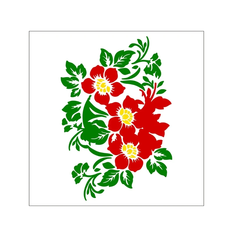 

20 Pcs 15cm Big Rose Flower Hex Mandala DIY Layering Stencils Painting Scrapbook Coloring Embossing Album Decorative Template