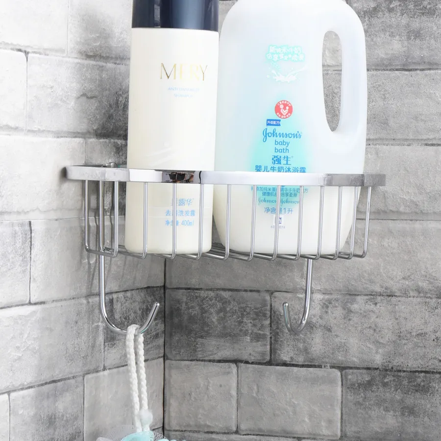 Угловая полка для ванной комнаты полки из нержавеющей стали настенная угловая