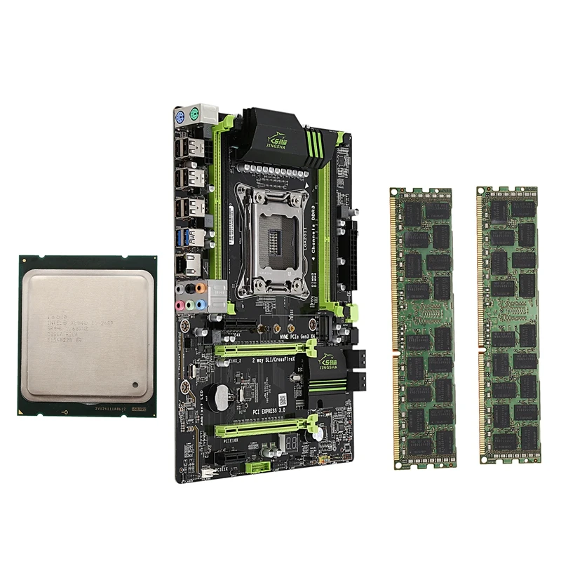 X79 LGA2011 материнская плата комбинированный набор с E5 2689 cpu 2X8GB 16GB DDR3 ram 1600Mhz REG ECC PCI E NVME